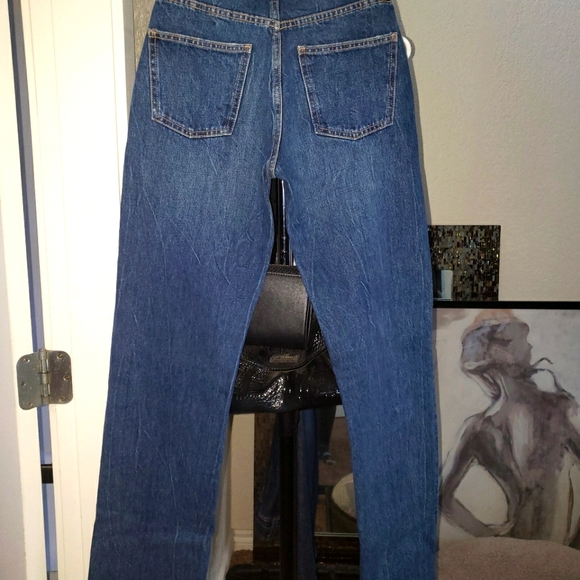 ZARA SIZE 2 HIGH RISE STRAIGHT LEG JEANS - Picture 4 of 5